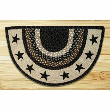 CAPITOL EARTH RUGS Black Stars Printed Slice 32-313BS